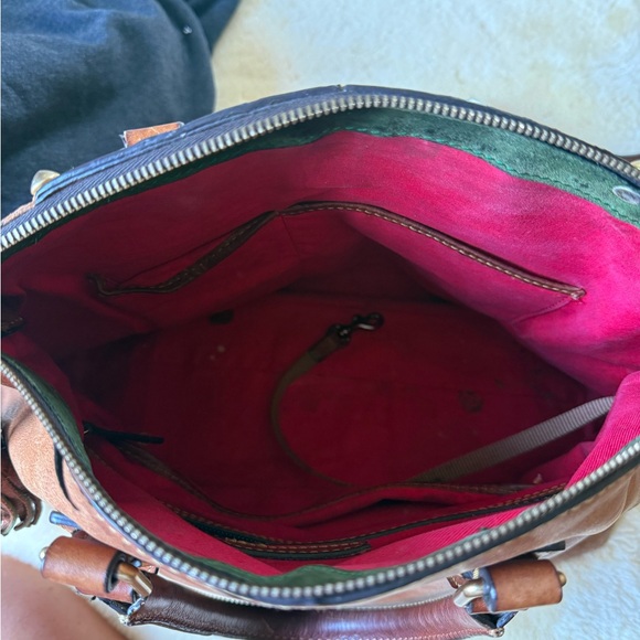 Dooney & Bourke Leather florentine/diaper bag/Handbag purse cognac brown - Picture 9 of 12